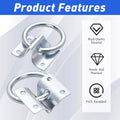 10 Pcs Cross Tie Ring Set, Horse Trailer Tie Ring with 10 Spring Snap Hook and 40 Screws, Tie Down Ring for Stall, Trail