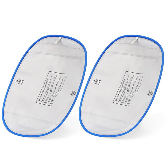 Hazrela Cat Litter Box Waterproof Pad, Replacement Liners for Self-Cleaning Litter Boxes, White with Blue Trim, 14.96 x 11.81 Inches, Leak-Proof Protection, 2 Pack