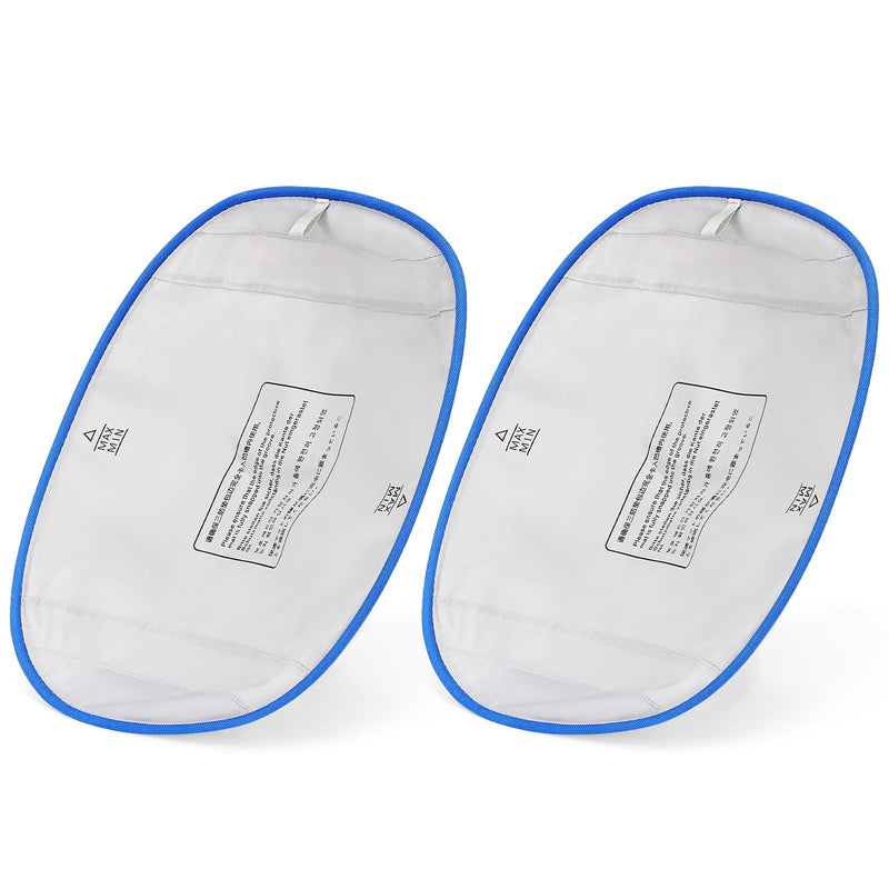 Hazrela Cat Litter Box Waterproof Pad, Replacement Liners for Self-Cleaning Litter Boxes, White with Blue Trim, 14.96 x 11.81 Inches, Leak-Proof Protection, 2 Pack