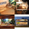 PIVBY 2 PCS Reptile Carpet, Natural Coco Coir Mat (19.6" x 11.7"), Coconut Fiber Substrate Pet Terrarium Liner for Beard