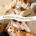 2 in 1 Double Sided Cat Brush,Self Cleaning Shedding Brush for Indoor,Dog Bunny Pet Grooming Tool,Cat Comb with Release 