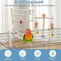 PINVNBY Bird Playground Parrot Play Gym Parakeet Cage Play Stand Wooden Perches Playpen Ladders Conure Chewing Climbing 