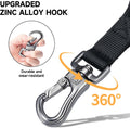 EXCELLENT ELITE SPANKER Tactical Bungee Dog Leash Military Adjustable Dog Leash Quick Release Elastic Leads Rope with 2 Control Handle(Black