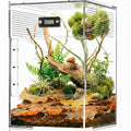 2 PCS Magnetic Temperature and Humidity Monitor for Jumping Spider Enclosure Accessories Mini Digital Reptile Thermomete
