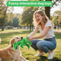 Plush Squeaky Dog Toy, Stuffed Dinosaur Interactive Chew Toy for Puppies Small Medium Dogs, Keep Them Busy & Anxiety Rel