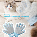 Guilinyuheng Pet Hair Remover Glove for Dogs & Cats, Upgraded Reusable 5-Finger, Gentle Deshedding Grooming Brush, Pet Hair Removal Tool for Furniture, Couch, Carpet, Car Seats, Sky Blue, 1 Count