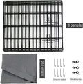 PETIME Foldable Metal Dog Exercise Pen/Pet Puppy Playpen Kennels Yard Fence Indoor/Outdoor 8 Panel 24" W x 24" H with Bottom Pad (with Bottom pad, 8 Panels 24" H)