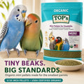 TOP's Mini Parrot Pellets 4 lb, USDA Organic Certified, Non-GMO Bird Food