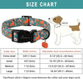 ARING PET Fall Dog Collars, Cute Autumn Pumpkin Maple Leaves Pet Collar with Quick Release Buckle for Small Medium Large