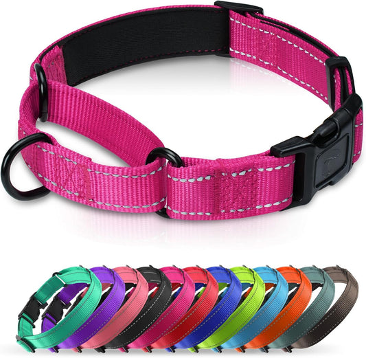 Padded Martingale Collar for Medium Dogs, Quick Release Buckle