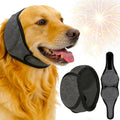 Dog Ear Muffs Noise Protection Firework Thunder, Elastic Dog Ear Wrap with Sound-Blocking Rubber Pads for Noise Cancelling Anxiety Relief, Calming Hood Dog Ear Cover for Grooming Bathing & Swimming, S