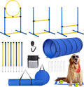 Dog Agility Course Backyard Set，Dog Agility Equipment, Dog Obstacle Course Backyard With 2-Set Agility Hurdle ，Jump Ring