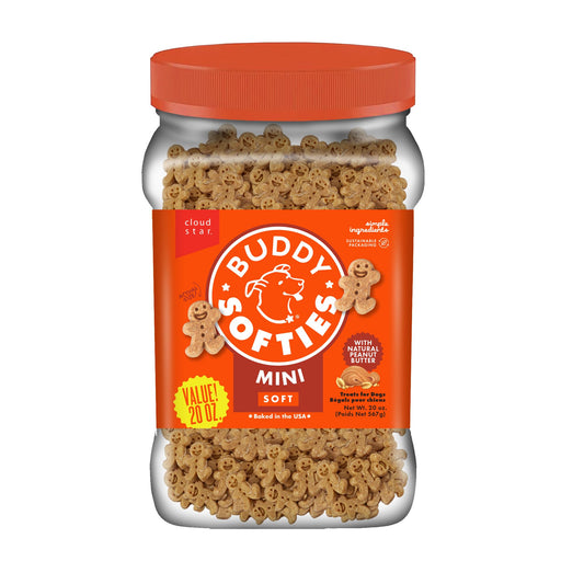 Buddy Softies Soft & Chewy Dog Treats Peanut Butter 20 oz. Jar