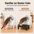 Litter Box Step for Automatic Litter Boxes, Double-Layer Litter Trapper Step Platform, Adjustable 3.5" & 6", Non-Slip 16.5" x 12.6" Cat Litter Step Ramp for Senior Cats & Kittens