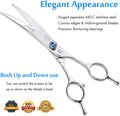 JASON Curved Dog Grooming Scissors - 7" Cats Trimming Shears Right Handed
