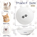 Non-Slip Cat Food Bowls, 6 Pack Whisker-Friendly Ceramic Bowls