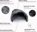 Rock Cave Habitat Hidden for Reptile and Amphibians.Terrarium & Aquarium Decor, Reptile hideout Hide Cave, Perfect for B