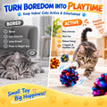 QUVOVID Cat Crinkle Ball Toys 10 Packs for Indoor Cats to Kill Time and Keep Fit, 2.3 Inch Colorful Mylar Crinkle Balls Attract Cats to Swat, Bite, Hunt, Interactive Toys for Cats and Kittens