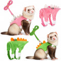YUXIANLB 2PCS Ferret Harness and Leash Set Cute Small Animals Vest Harness