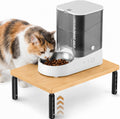 ECOLOVI Height-Adjustable Cat Food Stand, Elevated Cat Feeder Stand for Automatic Feeder & Bowls, Lifted Cat Food Table 