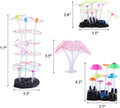 Lpraer 4 Pack Glow Aquarium Decorations Coral Reef Glowing Mushroom Anemone Simulation Glow Plant Glowing Effect Silicon