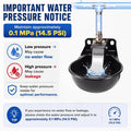 2 Pcs 2.5 L/ 0.66 Gal Automatic Livestock Waterer, Stainless Steel