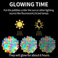 150 PCS Mixed Color Glow Rocks Luminous Stones Pebbles DIY Aquarium Garden