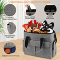 Dog Travel Bag with 2 Food Containers Collapsible Bowls & Feeding Mat