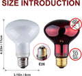 Heat lamp Bulbs Day & Night Combo, 100 Watt UVA Daylight Basking Spot Light and Red Infrared Heating Light for Bearded D