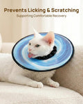PetThem Soft Cat Cone Collar, Adjustable Cat Recovery Collar, After Surgery Protection, Waterproof & Easy to Clean, Lightweight Elizabethan Collar for Cats and Small Dogs (Astral Depth, M)
