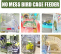 Bird Bath for Cage, Cleaning Pet Supplies Cockatiel Bird Bathtub with Hanging Hooks for Little Bird Parrots Spacious Par