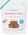 Bocce's Bakery Birthday Cake Flavor Crunchy Biscuits Dog Treats, 5 oz