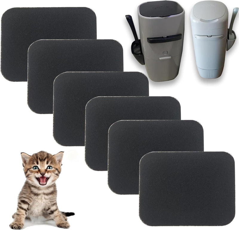 PurifyLogix 6PCS Activated Charcoal Filters for Litter Genie Standard Pail