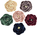 6 Pcs Dog Collar Accessories Slide-On Satin Flower Charms