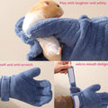 Anti‑Bite Handling Gloves & Grooming Massage Brush Set for Small Pets, Hamster Rabbit Rat Sugar Glider, Pink