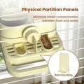 2-in-1 Automatic No Mess Bird Feeder & Gravity Waterer Dispenser for Cage