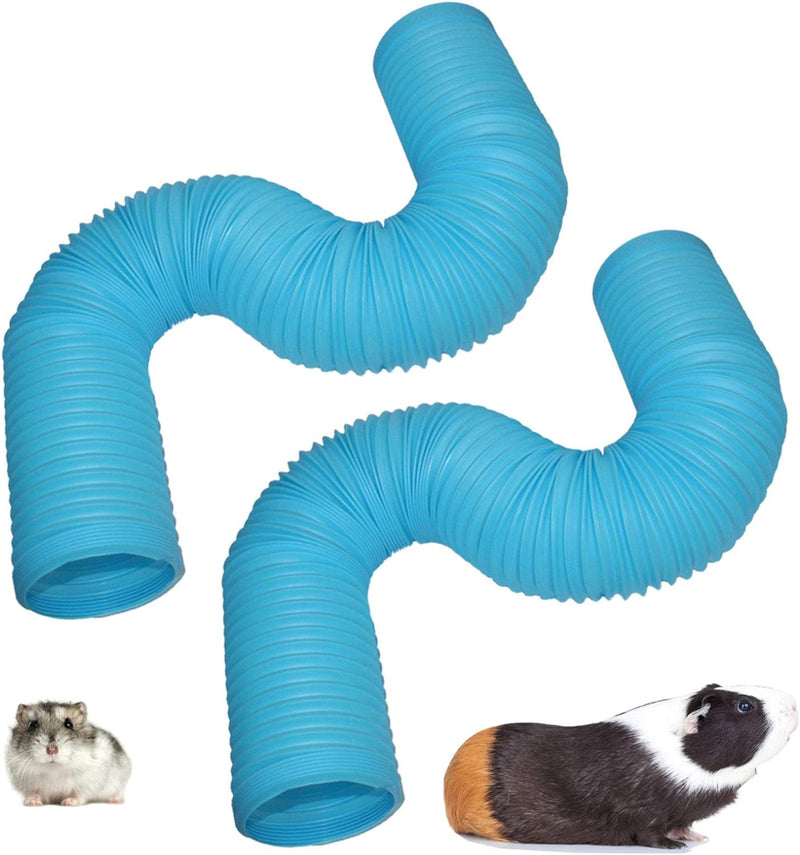 PINVNBY Hamster Fun Tunnels Pet Mouse Plastic Tube Toys Small Animal Foldable Exercising Training Hideout Tunnels for Gu