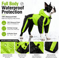 Pet Apparel Large Dog Clothing Raincoat Pet Clothes Rain Coat For Big Large Dogs Red Green Waterproof (L-XS, Green)