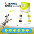 OYE Dog Ball Launcher, Automatic Balls Thrower with 6 Balls for Dog, 2 Tennis Balls Throwing Machine with 10-30 ft Throw
