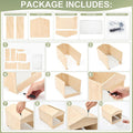 2 Pcs Wooden Rabbit Nesting Box 16 x 11 x 11in Hideout for Hutches and Pens