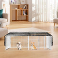 Black Dog Playpen Cover Net with Metal Fixing Buckle 6.7 * 6.7FT Prevent Small Dogs from Jumping Out of the Playpen (Cov