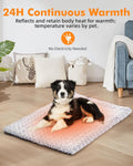 Papettly Self Warming Cat Bed 37 x 25.6 in - Beds for Indoor Outdoor Cats and Dogs, Machine Washable Cat Heating Pad, 2 