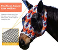 Harrison Howard Super Comfort Stretchy Fly Mask Large Eye Space with UV Protection Soft on Skin with Breathability Tribe