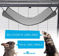Paw Inspired Hanging Fleece Hammock for Small Animals, Gray/Light Gray