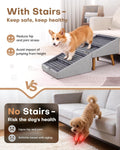 17" H Split Ottoman Dog Ramp for Couch, Foldable Dog Stairs for Small Dogs