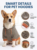 Haloumoning Dog Striped Hoodies Sweatshirt Pets Warm Sweatshirt Costume