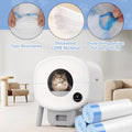 120 Count 26"x11.8" Cat Litter Box Liners Compatible with Fsitego & Fumoi Self-Cleaning Litter Boxes, Heavy Duty Automatic Cat Litter Box Bags with Drawstring, 3-4 Gallons of Capacity