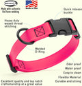 Dogline Biothane Waterproof Dog Collar with Quick Release Buckle Strong Coated Nylon Webbing with Odor- Proof for Easy C
