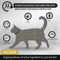 VICSOM Flea Collar for Cats, Flea and Tick Prevention for Cats, 4 Pack