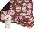 IEUUMLER Washable Pee Pads for Dogs, 2 Pack Cake Pattern Reusable Waterproof Puppy Potty Pads, Non-Slip Absorbent Pet Tr